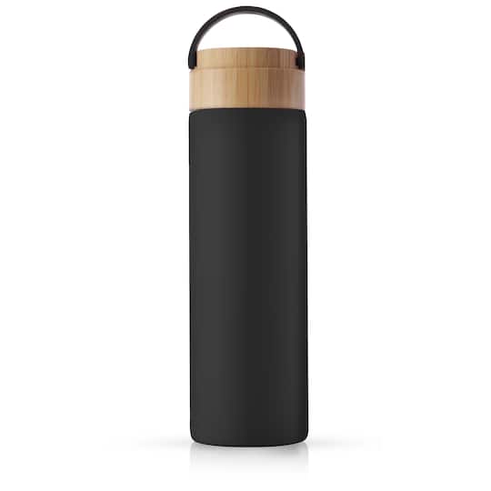 JoyJolt® 20oz. Glass Water Bottle with Carry Strap & Non Slip Silicone Sleeve